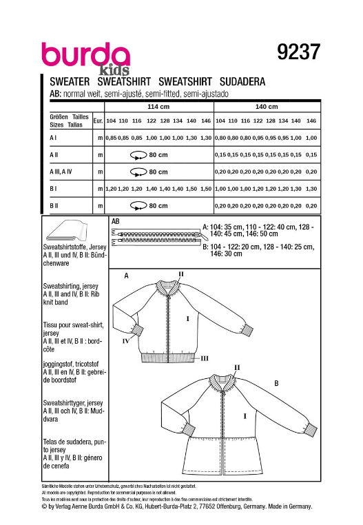 burda Schnitt 9237 "Lässiger Sweater" burda Schnitt 9237 "Lässiger Sweater"