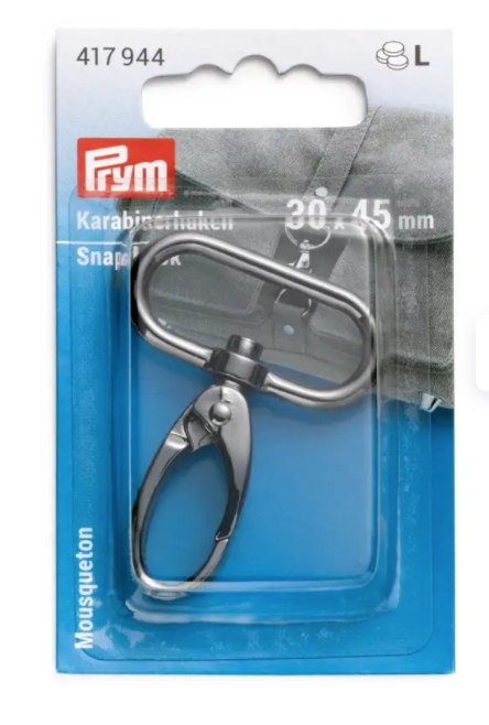 Karabinerhaken 30 x 45mm, gunmetal Karabinerhaken 30 x 45mm, gunmetal