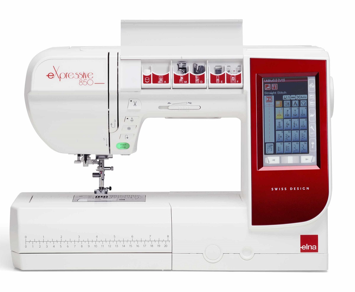 ELNA eXpressive 850 Näh- und Stickmaschine inkl. Sticksoftware + Kreativ-Komplett-Set