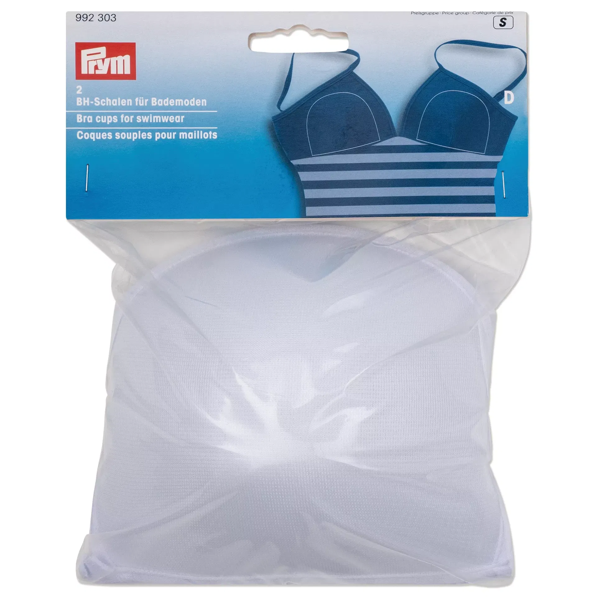 BH-Schalen für Bademoden,  D, weiß