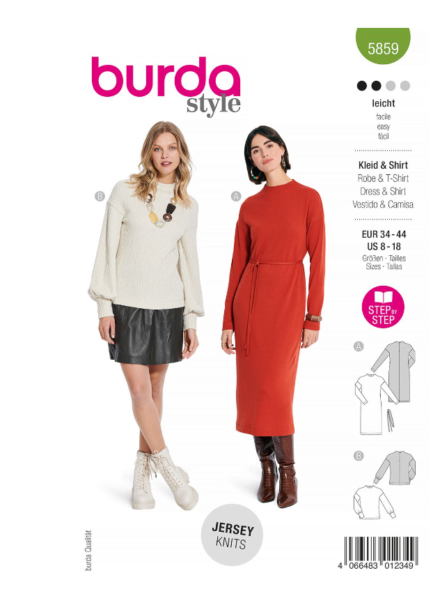 burda Schnitt 5859 "Kleid und Shirt"