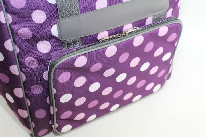 Overlock Tasche XL lila mit Punkten (44Hx37Tx41Bcm) von BabySnap