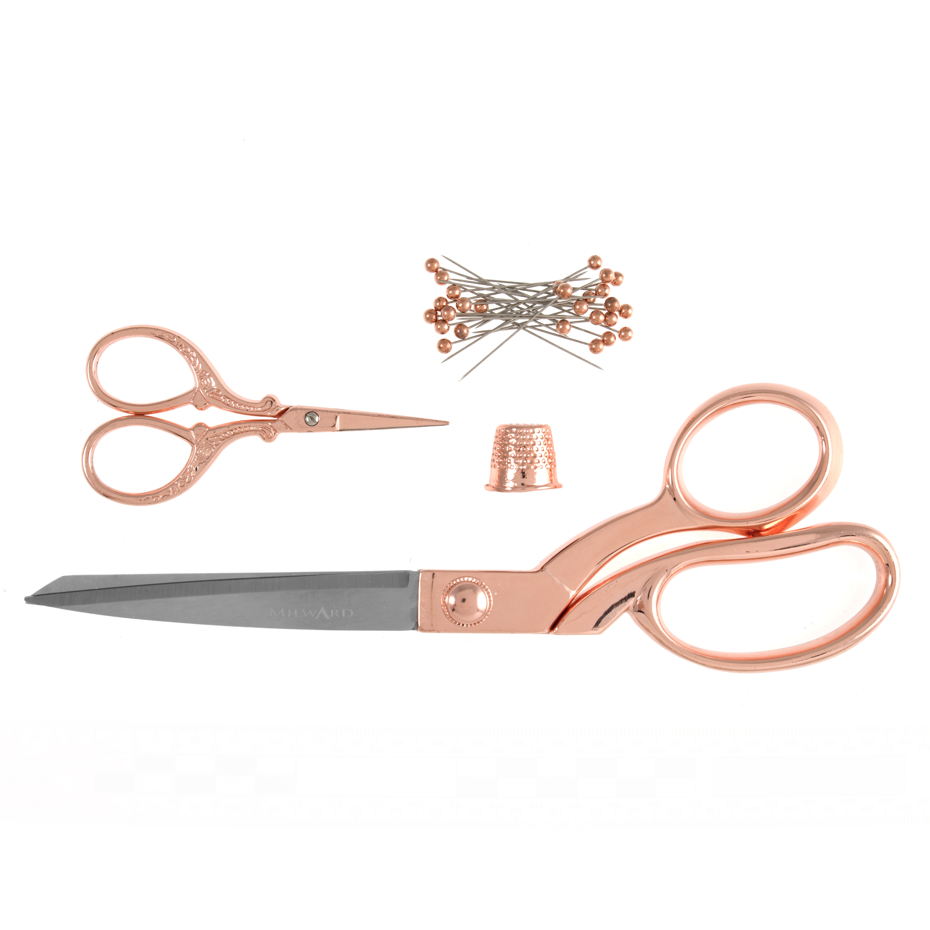 Scherenset rosegold (Fingerhut und Stecknadeln)