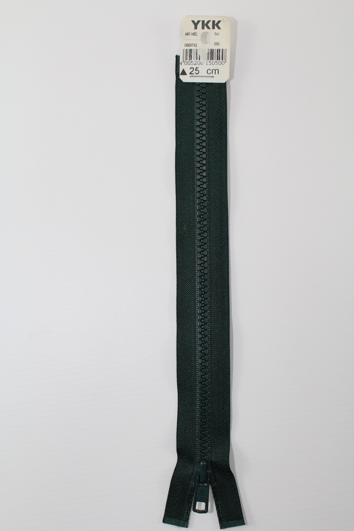 YKK - Reissverschlüsse 25 cm - 80 cm, teilbar, dunkelgrün