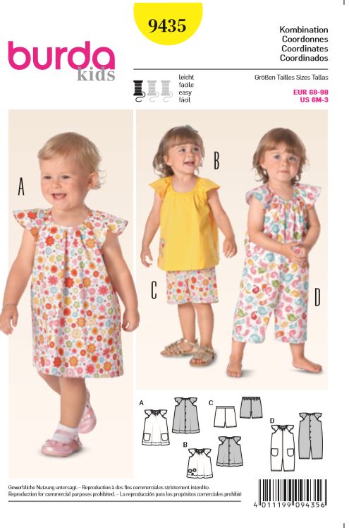 burda Schnitt 9435 "Kleid und Top und Hose und Overall" burda Schnitt 9435 "Kleid und Top und Hose und Overall"