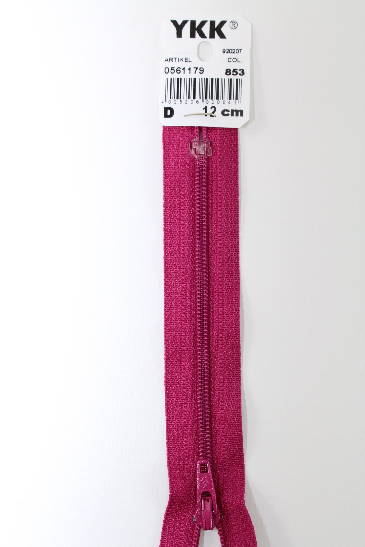 YKK-Reissverschluss 12cm-60cm, nicht teilbar, bordeauxviolett