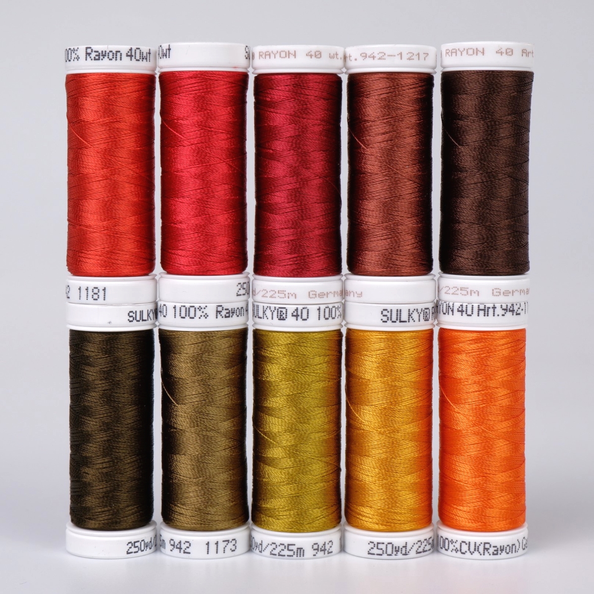 Sulky Rayon 40 - Colour Indian Summer (10x225m Spulen) Sulky Rayon 40 - Colour Indian Summer (10x225m Spulen)