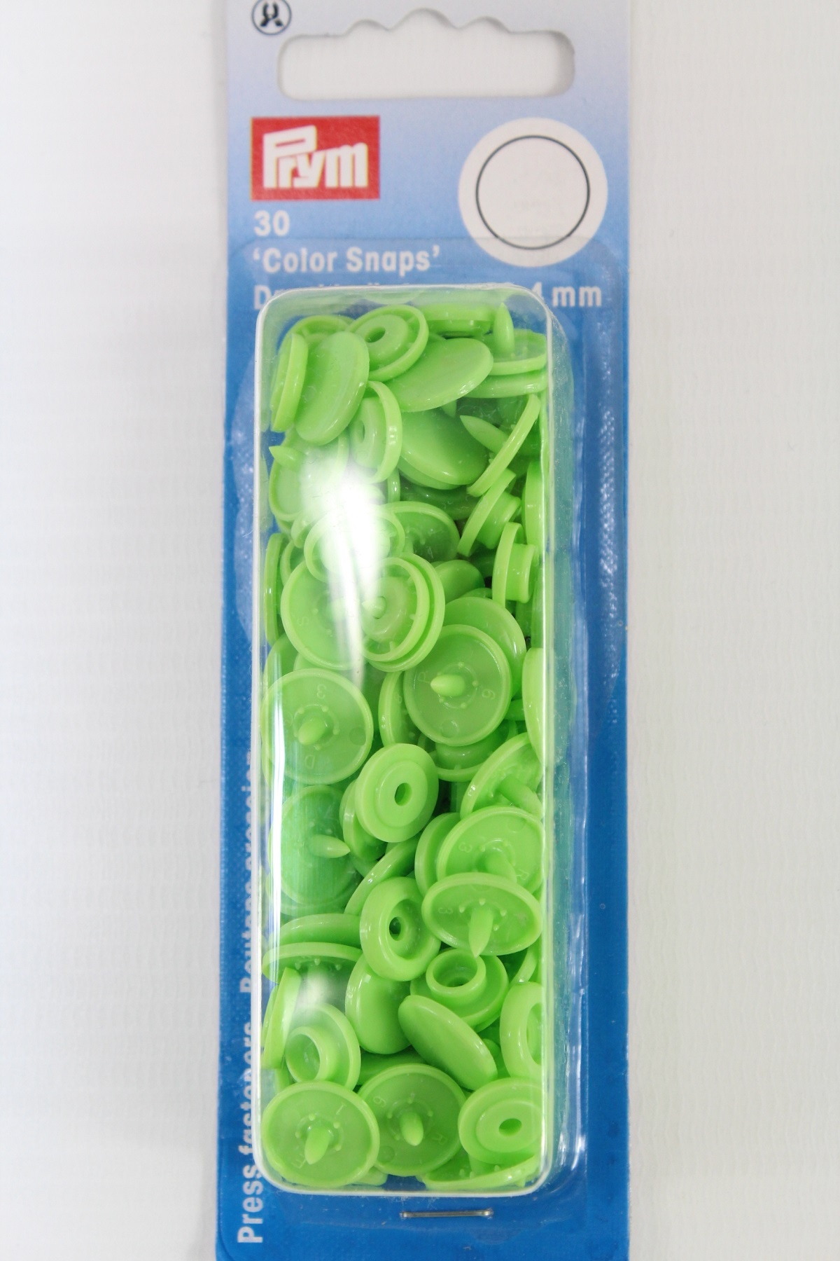 30 Nähfrei-Druckknöpfe "Color Snaps", rund, 12,4mm, apfel 30 Nähfrei-Druckknöpfe "Color Snaps", rund, 12,4mm, apfel