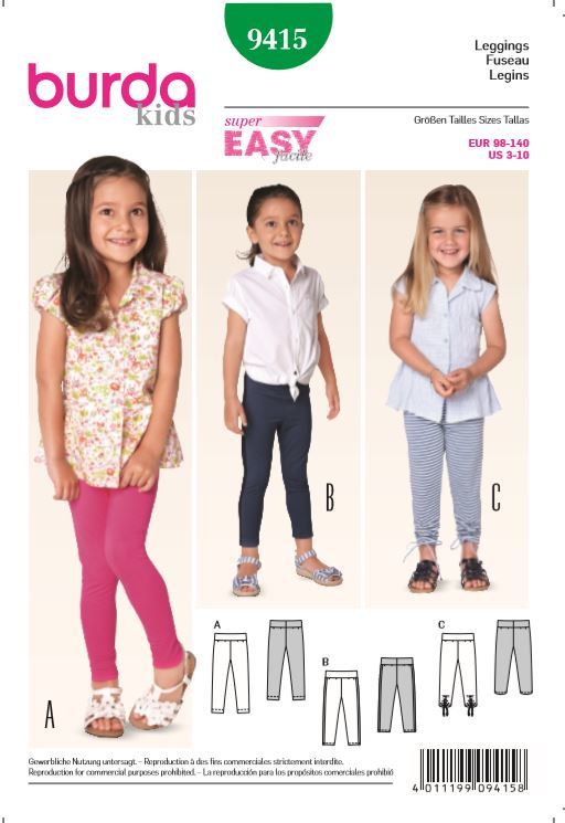 burda Schnitt 9415 "Leggings" burda Schnitt 9415 "Leggings"