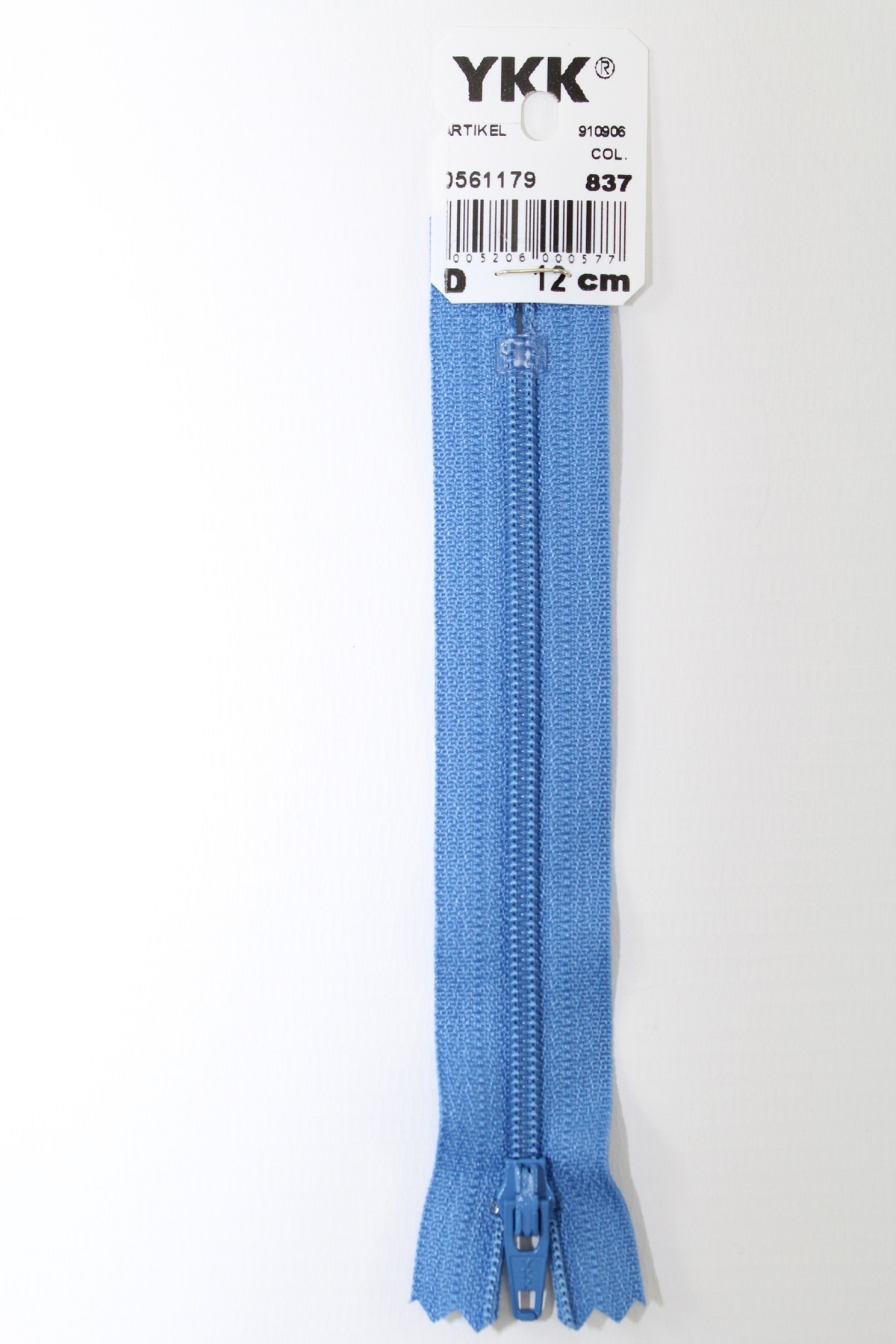 YKK-Reissverschluss 12cm-60cm, nicht teilbar, taubenblau YKK-Reissverschluss 12cm-60cm, nicht teilbar, taubenblau