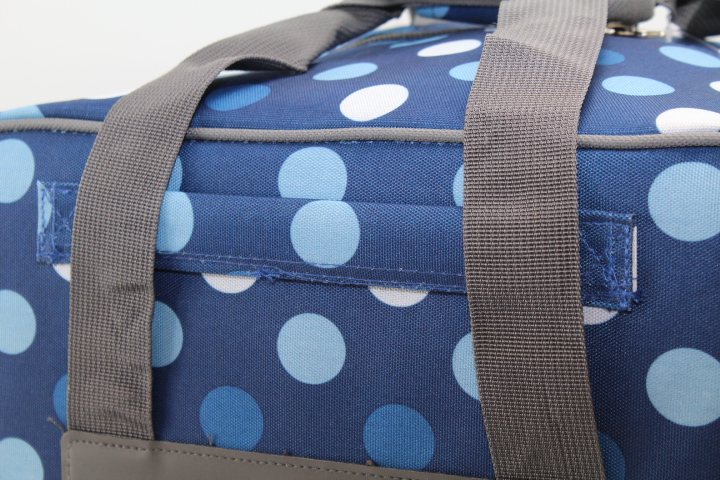 Overlock Tasche XL blau mit Punkten (44Hx37Tx41Bcm) von BabySnap
