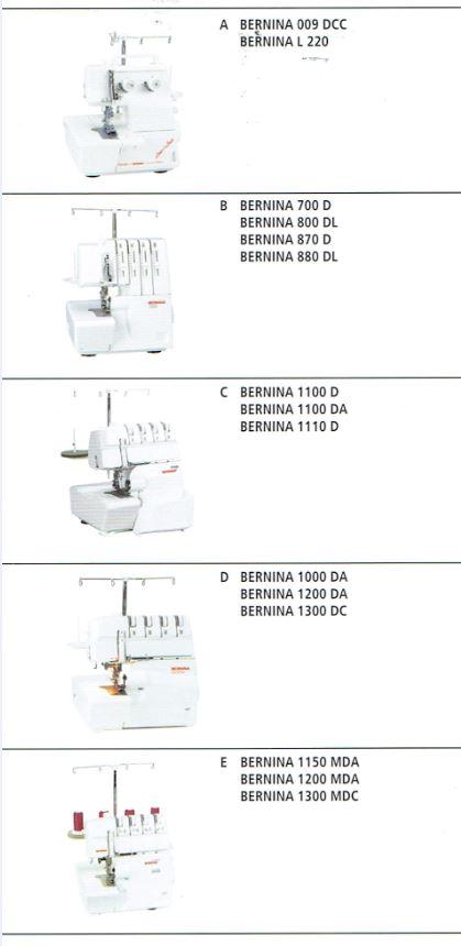 Bernina Overlock Linkes Nahtführungslineal