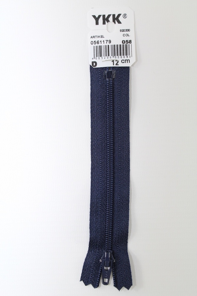 YKK-Reissverschluss 12cm-60cm, nicht teilbar, marine YKK-Reissverschluss 12cm-60cm, nicht teilbar, marine