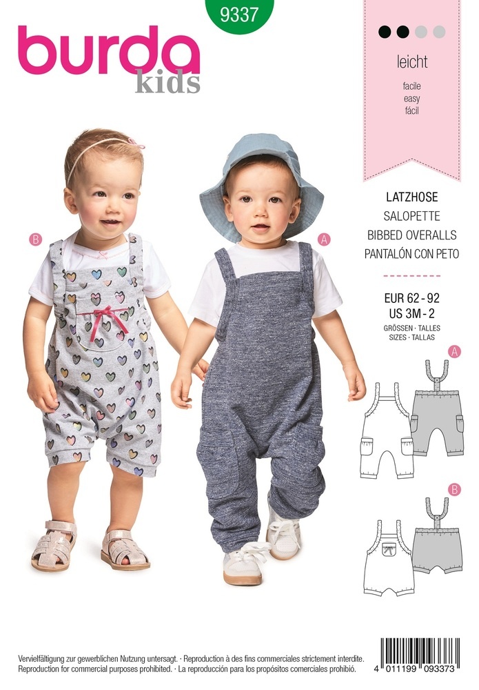 burda Schnitt 9337 "Latzhosen" burda Schnitt 9337 "Latzhosen"