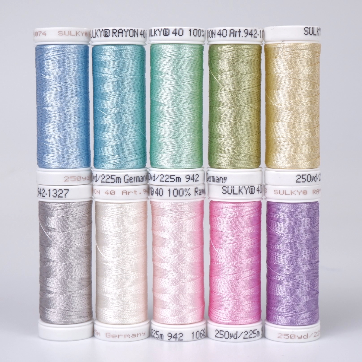 Sulky Rayon 40 - Colour Sweet Pastels (10x225m Spulen) Sulky Rayon 40 - Colour Sweet Pastels (10x225m Spulen)