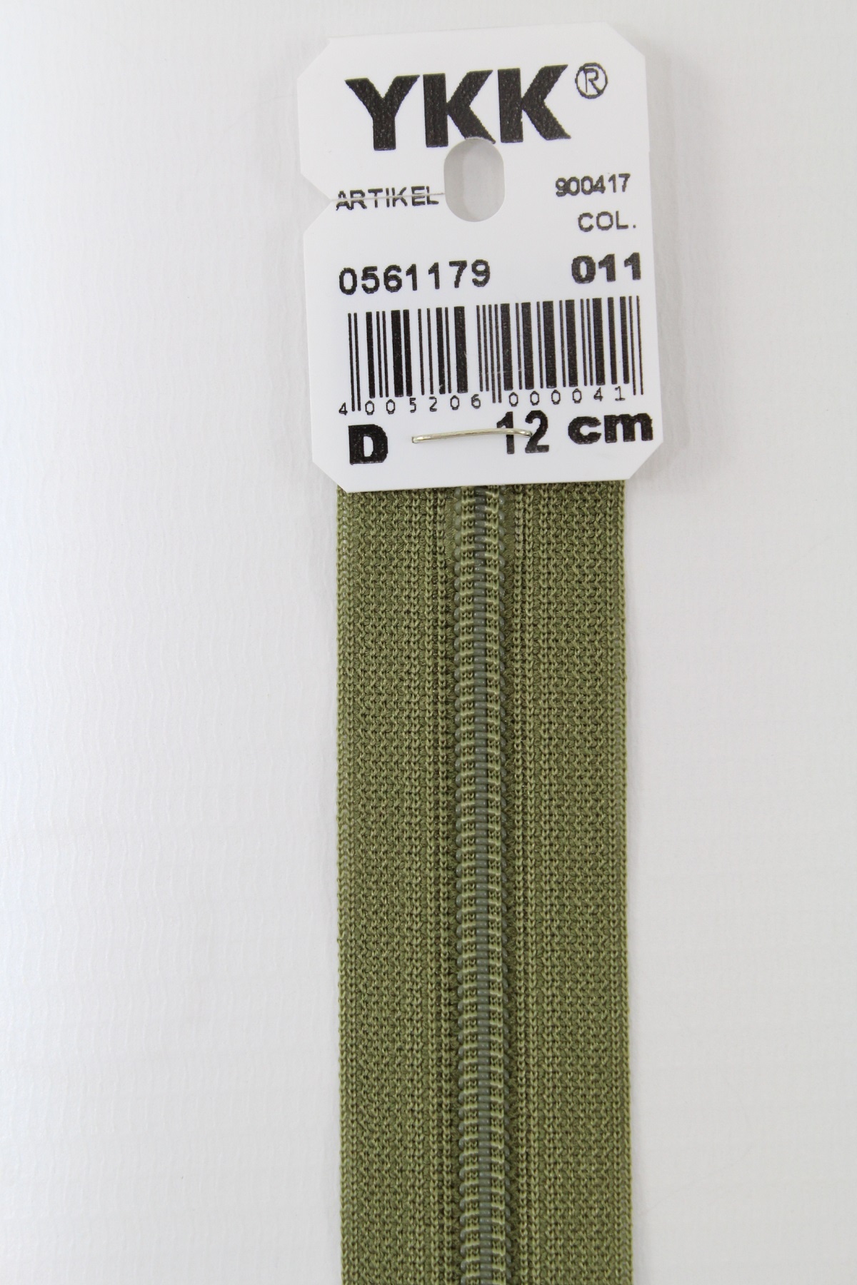 YKK-Reissverschluss 12cm-60cm, nicht teilbar, olivgelb YKK-Reissverschluss 12cm-60cm, nicht teilbar, olivgelb