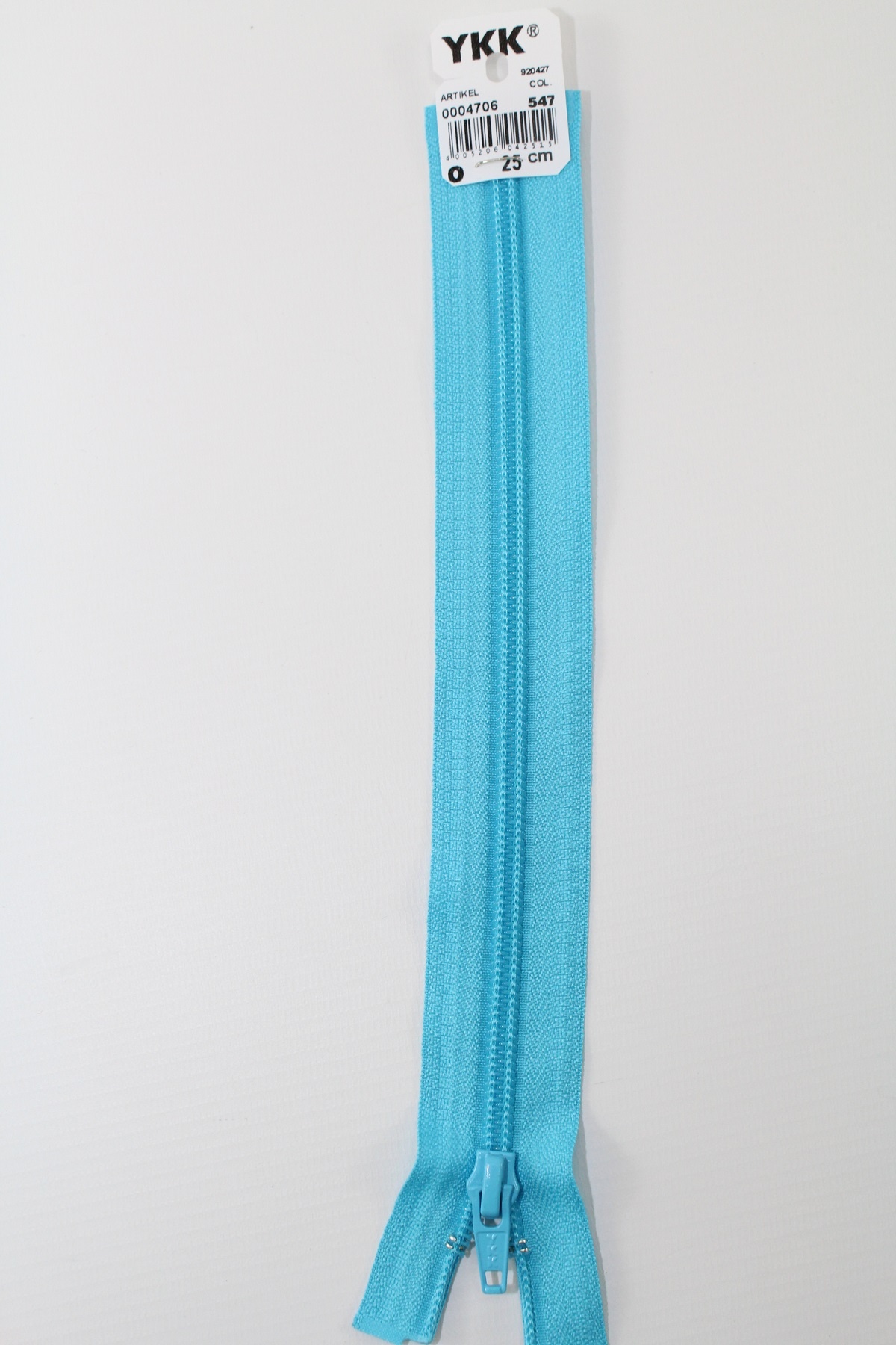 YKK - Reissverschlüsse 25 cm - 80 cm, teilbar, wasserblau