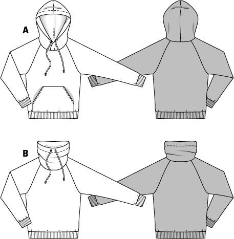 burda Schnitt 6718 "Herrensweater und Hoody und Kragen mit Kordeldurchzug und Raglan-Ärmel" burda Schnitt 6718 "Herrensweater und Hoody und Kragen mit Kordeldurchzug und Raglan-Ärmel"