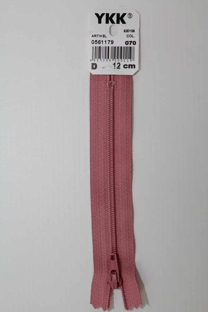 YKK-Reissverschluss 12cm-60cm, nicht teilbar, altrosa YKK-Reissverschluss 12cm-60cm, nicht teilbar, altrosa