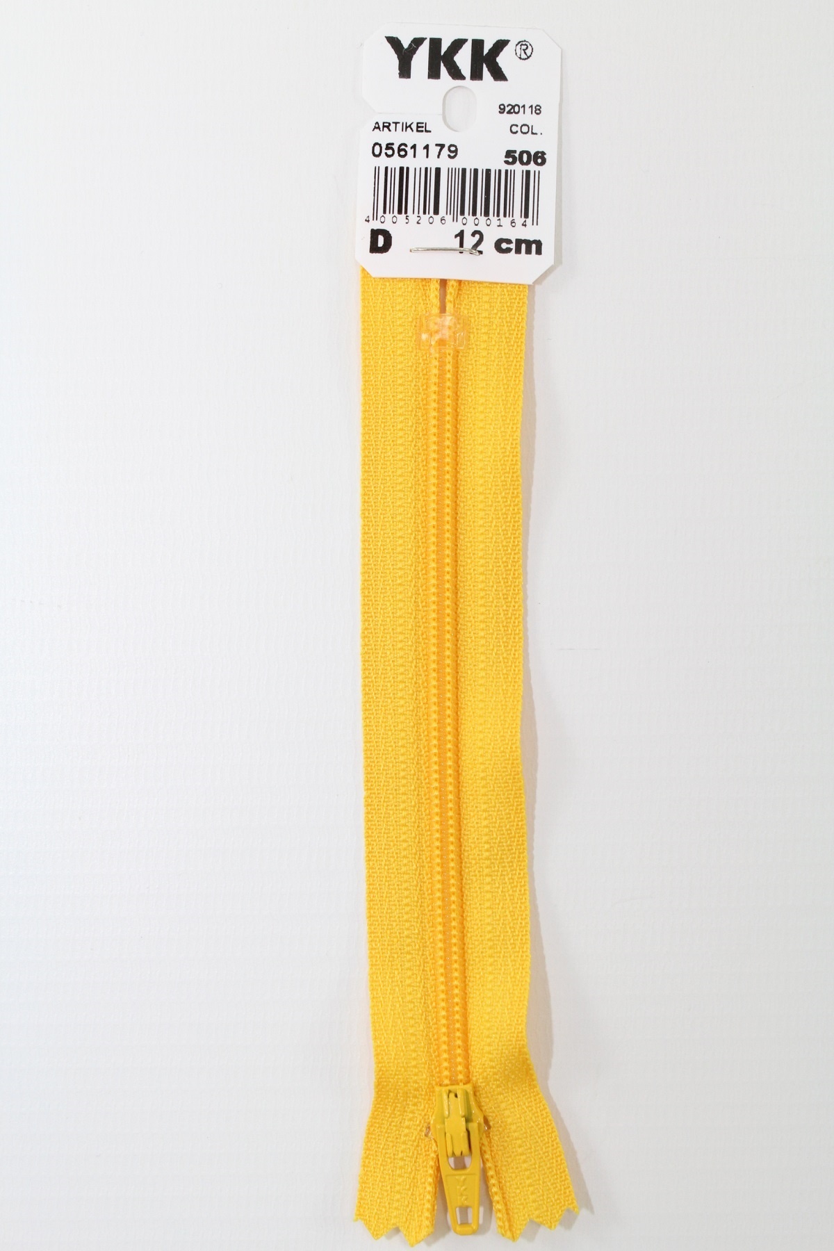 YKK-Reissverschluss 12cm-60cm, nicht teilbar, maisgelb YKK-Reissverschluss 12cm-60cm, nicht teilbar, maisgelb