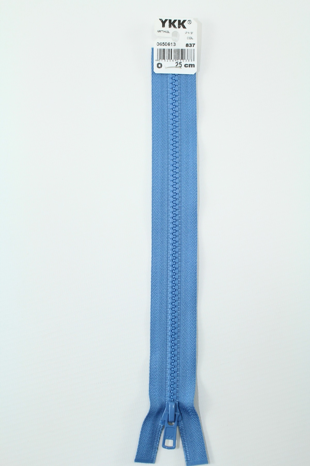 YKK - Reissverschlüsse 25 cm - 80 cm, teilbar, taubenblau